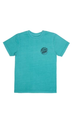Santa Cruz Stipple Wave Dot Youth T-Shirt Turquoise