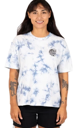 Santa Cruz Wave Poppy Fusion Ladies T-Shirt Opal Tie Dye