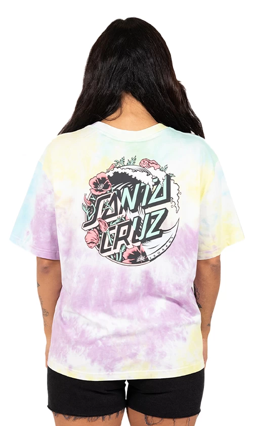 Santa Cruz Wave Poppy Fusion Ladies T-Shirt Tie Dye 4 Santa Cruz Wave Poppy Fusion Ladies T-Shirt Tie Dye - Image 4