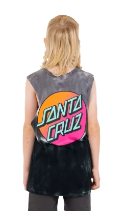 Santa Cruz Pop Fade Dot Youth Muscle Tee Black/Tie Dye -Trendy Clothing Store ShopifyImageTemplatecopyv2