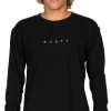 Rusty Short Cut Waffle Mens Long Sleeve Tee