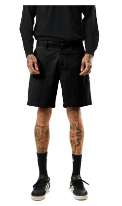 Afends Ninety Twos Mens Relaxed Fit Shorts Black