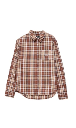 Stussy Authentic Oxford Long Sleeve Tee Check Oxford