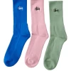 Stussy Graffiti Mens Socks 3Pk Multi Coloured