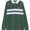 Stussy Kyeema Rugby Long Sleeve Shirt Flight Green