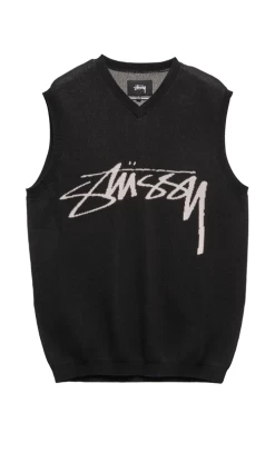 Stussy Smooth Stock Knitted Vest Black