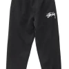 Stussy Solid Stock Embr Mens Trackpants Black