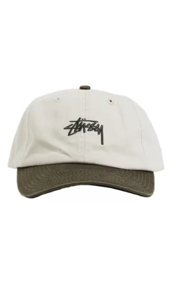 Stussy Stock Low Pro Cap Winter White/Dusty Green