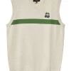 Stussy Stripe Dice Mens Vest Natural