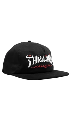 Thrasher Calligraphy Snapback Cap Black