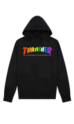 Thrasher Rainbow Mag Mens Hoodie Black