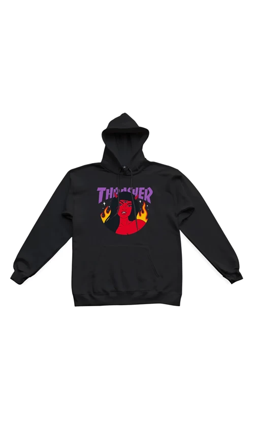 Thrasher Roja Mens Hoodie Black 1 Thrasher Roja Mens Hoodie Black
