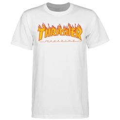 Thrasher Flame Mens T-Shirt White